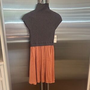 Anthropologie Gray and Orange Casual Dress